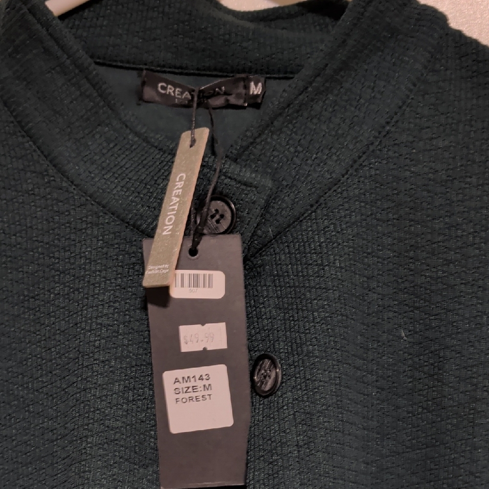 Dark Green Button-Up Jacket - Picture 4 of 4